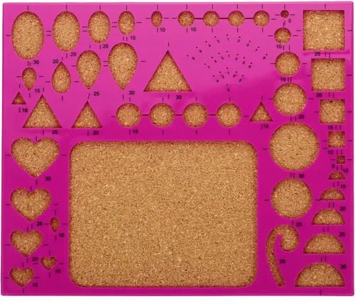 PATIKIL Tablero de plantillas de papel de 8 x 7 pulgadas, herramienta engarzadora de moldes para tiras de papel, manualidades, color rojo rosa Rosa