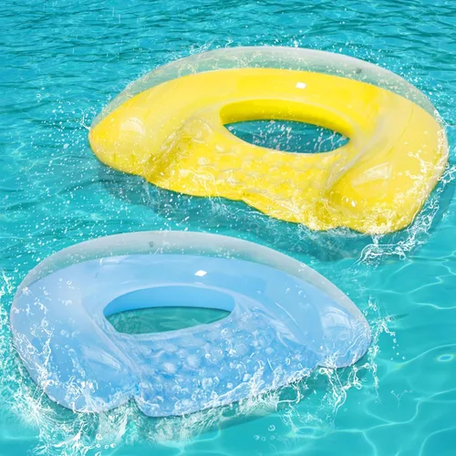 PuppyuWill - Paquete de 2 flotadores de piscina para adultos, diseño minimalista para silla de piscina, 46 x 36 pulgadas, colores que aumentan el
