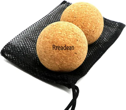 Miniatura 6 de Bola de masaje de cacahuete de corcho, bola de lacrosse con rodillo de maní para terapia de punto de rigger, relajar los músculos, dolor de espalda