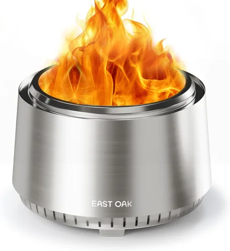 Miniatura 9 de East Oak Fuoco - Fogón de Mesa Sin Humo Bandeja de Cenizas 3 en 1 Fogón Portátil para Madera y Pellets Acero Inoxidable Quema 120% Más