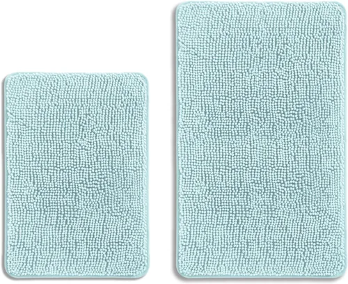 Miniatura 479 de Alfombra de baño pequeña de 12 x 18 pulgadas, lavable y absorbente, antideslizante, alfombra de baño de felpilla gruesa y suave para baño, ducha