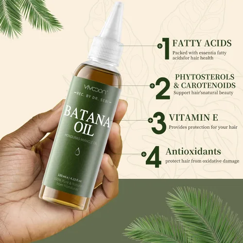 Miniatura 2 de Aceite de batana para el crecimiento del cabello, aceite de batana crudo 100% puro y natural, Dr. Sebi orgánico de Honduras, cuidado del grosor