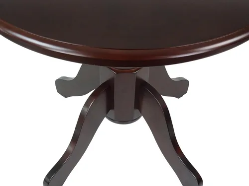 Miniatura 9 de Juego de mesa de comedor de 3 piezas, 2 sillas tapizadas Ronda de madera maciza de estilo clásico con mesa de comedor redonda, juego de cocina