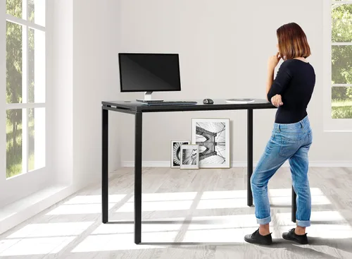 Miniatura 9 de OSP Home Furnishings Prado - Escritorio para oficina en casa, 60 pulgadas de ancho x 42 pulgadas de alto, color negro