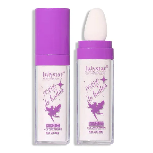 Miniatura 2 de Polvo De Hadas - Palillo de resaltador en polvo con purpurina suelta para contornear polvo facial con brillo (#01 blanco perla)