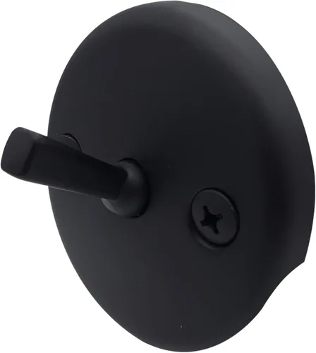 Miniatura 5 de Westbrass R92-62 - Juego de molduras para bañera de palanca de viaje de 3-1/8 pulgadas con placa frontal de desbordamiento de 2 agujeros, negro mate