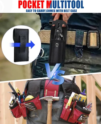 Miniatura 8 de BIBURY Rellenos de calcetines para hombres, martillo multiherramienta 12 en 1, regalos de elefante blanco para adultos, regalo para papá que lo