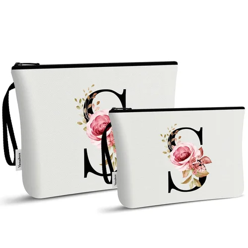 Miniatura 109 de Vavabox A-Z Bolsa de Maquillaje Personalizada, Regalos de Cumpleaños para Mujeres y Mamá, Regalos para la Mejor Amiga, Bolsa de Cosméticos