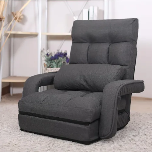 Miniatura 9 de WAYTRIM Sillón para interiores de 6 posiciones, silla de piso para juegos para adolescentes y adultos, sofá perezoso para mascotas con reposabrazos