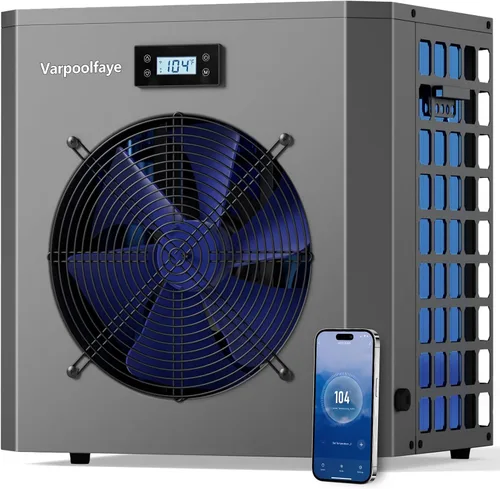 Calentador de piscina sobre el suelo de 13000 BTU, bomba de calor eléctrica de 3500 galones, calentadores de piscina de 120 V de alta eficiencia COP