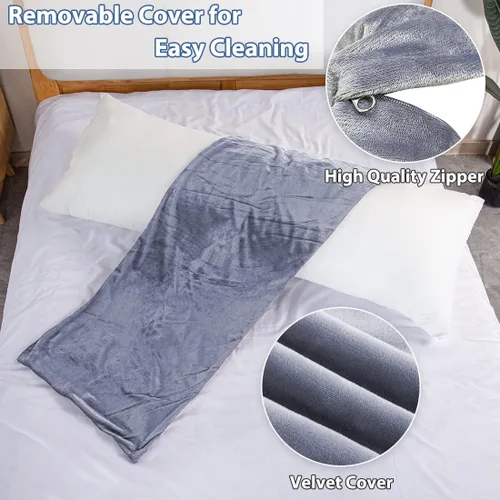 Miniatura 4 de 1 MIDDLE ONE Almohada de cuerpo completo para adultos, sueño prolongado, almohadas grandes, firme y grande con funda de terciopelo, 20 x 54 pulgadas