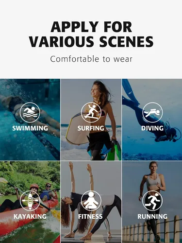 Miniatura 33 de ATTRACO Pantalones de natación de talle alto - Leggings de natación para mujer