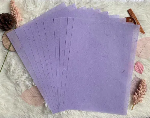 Miniatura 6 de 50 hojas A4 de fibra natural de morera, hojas de papel de morera, papel Washi, diseño de papel para manualidades, suministros de origami, Tono Pastel