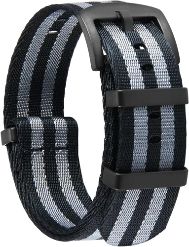 BINLUN Correa de reloj de nailon gruesa G10 de nailon balístico de alta calidad, multicolor, correas de repuesto con hebilla de acero inoxidable