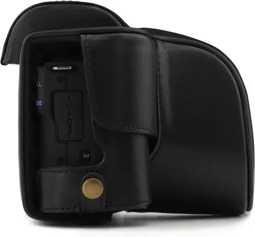 Miniatura 7 de MegaGear Canon EOS M50 - Funda de piel sintética para cámara, color negro