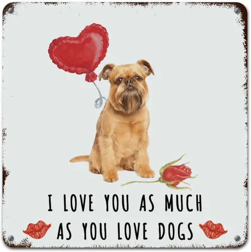 Miniatura 23 de Love Mails Chow Chow Dog Aluminum Art Signs I Love You As Much As You Love Dog Retro Vintage Art Wall Plaque Valentine Gift Metal Tin Sign for Kid