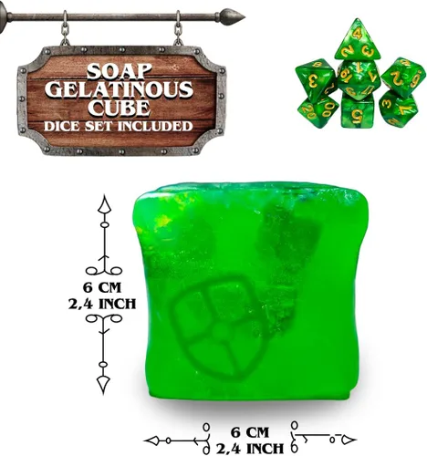 Miniatura 2 de Dados de jabón DND, cubo gelatinoso de la cárcel, prisión de la cárcel de dados, cubo gelatinoso tiempo fuera, D&D, maestro de mazmorras, mazmorras