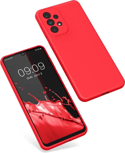 Miniatura 5 de kwmobile Funda compatible con Samsung Galaxy A32 5G - Funda de silicona TPU con acabado suave - Rosa impresionante