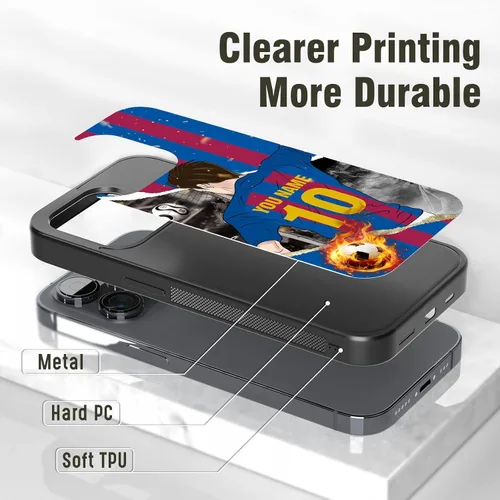 Miniatura 2 de Fundas personalizadas para teléfono con nombre y número, Jersey VS Flag diseño para iPhone 6 7 8 11 12 13 14 15 16 17 Pro Max Plus Mini Xr XSE