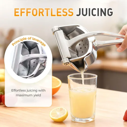 Miniatura 3 de Prensa manual de aleación de aluminio para exprimir jugo de frutas cítricas, extractor de jugo de frutas frescas, exprimidor de limón, naranja, 2
