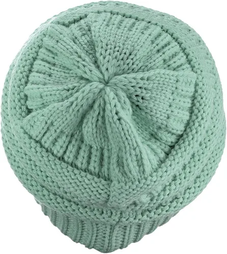 Miniatura 256 de C.C Trendy Warm Chunky Soft Stretch Cable Knit Beanie