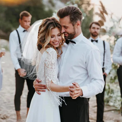 Miniatura 7 de TIESOME Velo de novia de boda con peine, corto de tul de 2 niveles de tul para novia, velo de tul, engarzado, velos de catedral, velo de niña