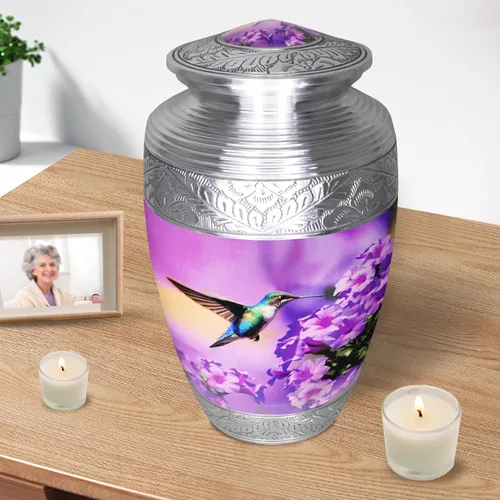 Miniatura 5 de M MEILINXU Urna para cenizas para mujeres y hombres, urnas de cremación para cenizas humanas, mujeres y hombres, decoración funeraria, urna grabada
