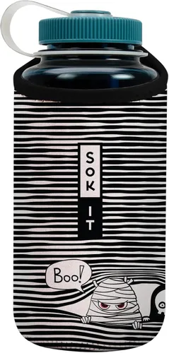 Miniatura 198 de Sok It BotlSok Funda para botella de agua con cubierta de neopreno aislante (Floral abstracto, se ajusta a CamelBak o Nalgene de 12 onzas)
