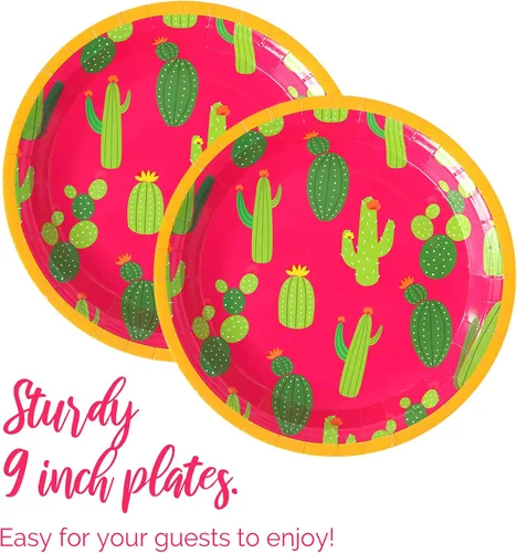 Miniatura 5 de Final Fiesta - Juego de platos para despedida de soltera I Decoraciones de fiesta I Incluye 16 platos de fiesta, platos laterales de cactus