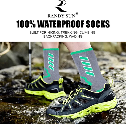 Miniatura 4 de RANDY SUN - Calcetines 100% impermeables, unisex, para practicar senderismo, caminar, correr, esquiar, etc
