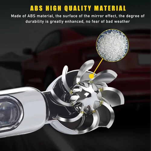 Miniatura 5 de Dickno 2 piezas de luces para vehículos con energía eólica, 8 LED impermeables para automóvil con energía eólica para uso diurno, luces LED diurnas