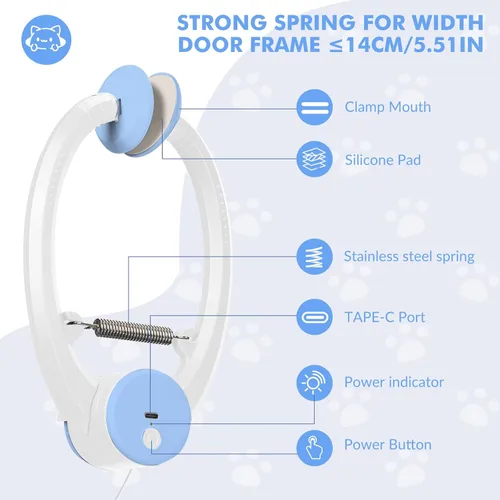 Miniatura 6 de Wortade Juguetes interactivos para gatos de interior, juguete eléctrico automático de plumas de pájaro volador, juguete eléctrico recargable