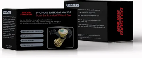 Miniatura 2 de Gauge Master Premium medidor de gas de propano, adaptador cilíndrico de indicador del nivel de gas, apto para todas las parrillas para asado, cámper