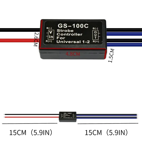 Miniatura 4 de Controlador estroboscópico de flash de coche de 12 V GS-100C con módulo intermitente remoto para luz de freno LED luz de freno trasera