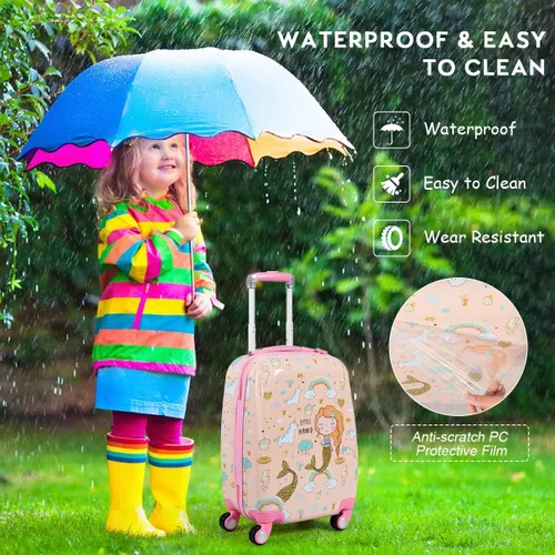 Miniatura 2 de HONEY JOY 2 piezas de equipaje de mano para niños, Mermaid, S, Viajar