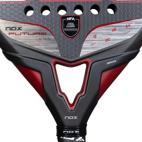 Miniatura 3 de Pala de pádel Future Attack 12K Alum NFA Edition Pala de Padel en forma de diamante Cara de carbono de alumbre de 12 quilates, núcleo EV50