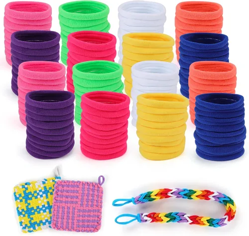Miniatura 11 de PREBOX Kit de Telar de Tejer, Juguetes para Niños y Adultos, Aros para Agarraderas, Manualidades para Niñas de 6, 7, 8, 9, 10, 11, 12 Años, Telar