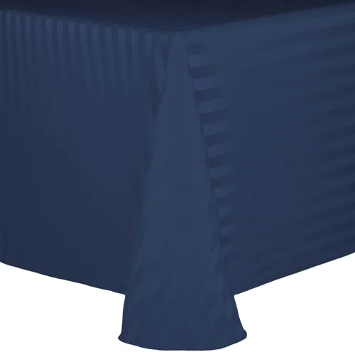 Miniatura 37 de Ultimate Textile Mantel ovalado de rayas satinadas (70.0 x 104.2 in), color gris plateado