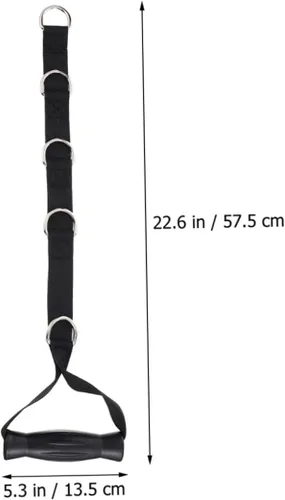 Miniatura 7 de Kisangel Bandas de resistencia de fitness resistentes, asas de tracción, cinta de tensión negra para equipos de fuerza y entrenamientos de bíceps, 2