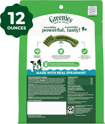 Miniatura 10 de Greenies - Golosinas naturales de cuidado dental para perros pequeños, sabor fresco, paquete de 12 onzas (20 unidades)