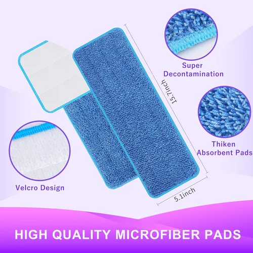 Miniatura 3 de Almohadillas de repuesto reutilizables para mopa eléctrica Swiffer Power Mop Kit de iniciación – Recambios de almohadillas Swifter Powermop