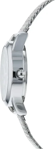 Miniatura 7 de Disney Reloj analógico clásico de cuarzo para mujer con correa de acero inoxidable MN8008, Plateadonegroblanco, Pulsera
