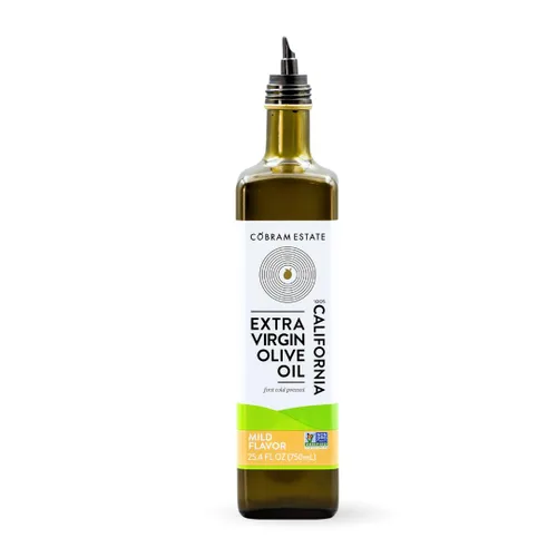 Aceite de oliva extra virgen suave 100% California Cobram Estate, prensado en frío por primera vez, sin OGM, apto para dieta Keto, alto en