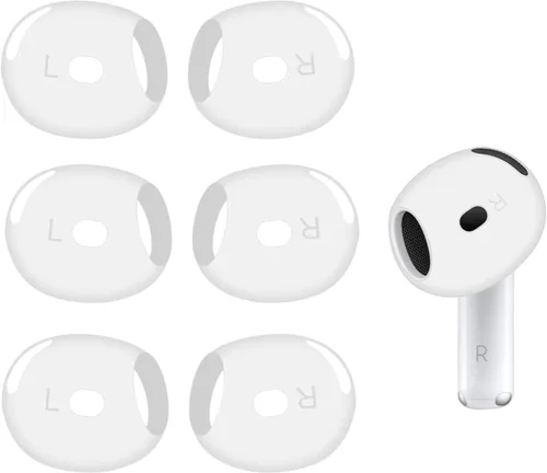 Miniatura 3 de 3 pares de almohadillas para las orejas + ganchos para las orejas para AirPods 4 Ganchos y cubiertas de silicona antideslizantes Accesorios