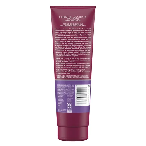 Miniatura 2 de Nexxus Blonde Assure - Champú morado para el cuidado del color del cabello rubio, proteína de queratina, 8.5 onzas