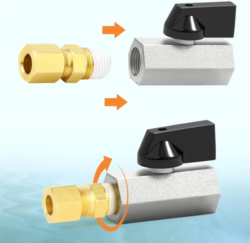 Miniatura 6 de GASHER 12PCS Mini Brass Ball Valve Shut Off Switch, 1/2 Inch Female x 1/2 Inch Female Thread Pipe Fitting