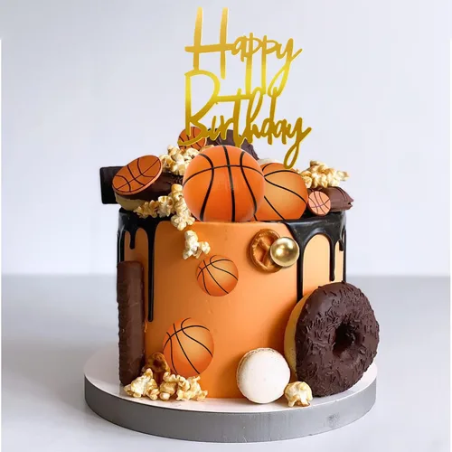 Miniatura 5 de 20 decoraciones para pasteles de baloncesto, decoraciones de pastel con temática de estrellas de baloncesto para decoración de pastel de cumpleaños