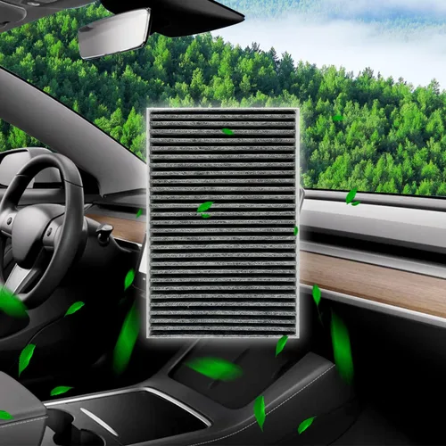 Miniatura 5 de Filtro de aire de cabina para Tesla Model S con carbón activado para modelos S 1035125-00-A 2012-2015 (carbón activado 2012-2015)