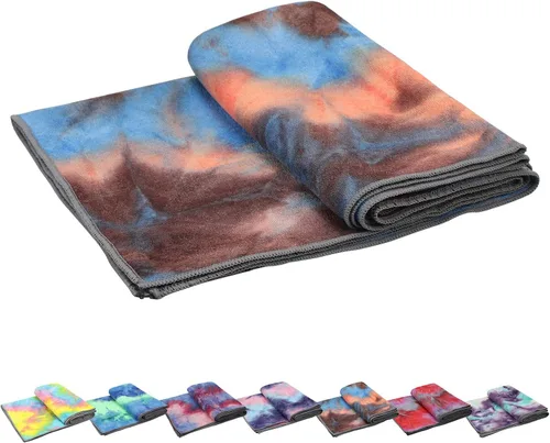 Toallas de yoga, toalla de yoga antideslizante con textura de gofre antideslizante, manta de yoga de microfibra 100% absorbente, sin olor, tamaño