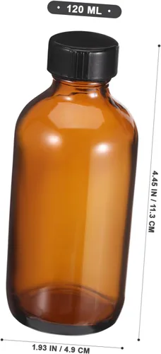 Miniatura 2 de 4pcs botellas de vidrio recargables botellas de vidrio redondas tapas de salsa picante cuentagotas para agua a granel